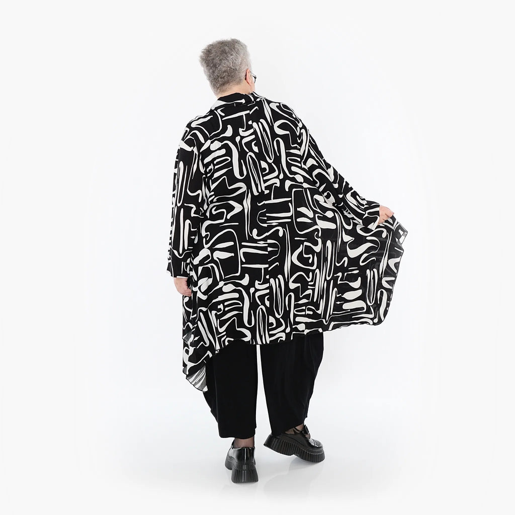 AKH Fashion Jacket 6917 LiquidLines, Black/White