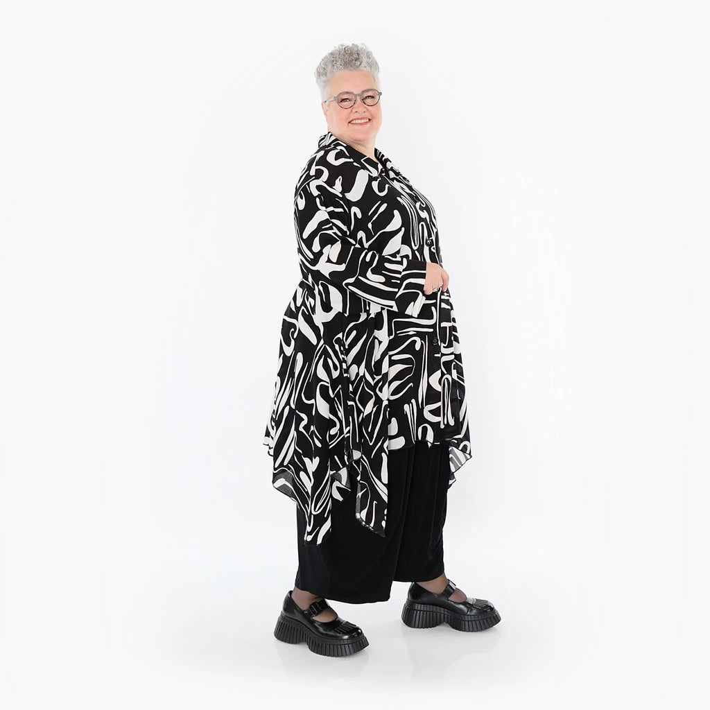 AKH Fashion Jacket 6917 LiquidLines, Black/White