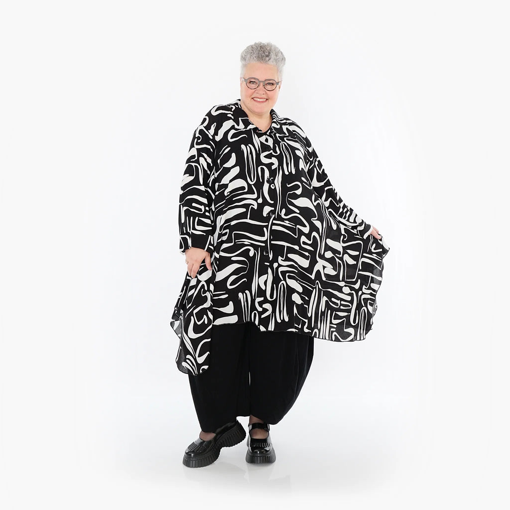 AKH Fashion Jacket 6917 LiquidLines, Black/White