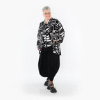 AKH Fashion 6939 Jacket, Black and White