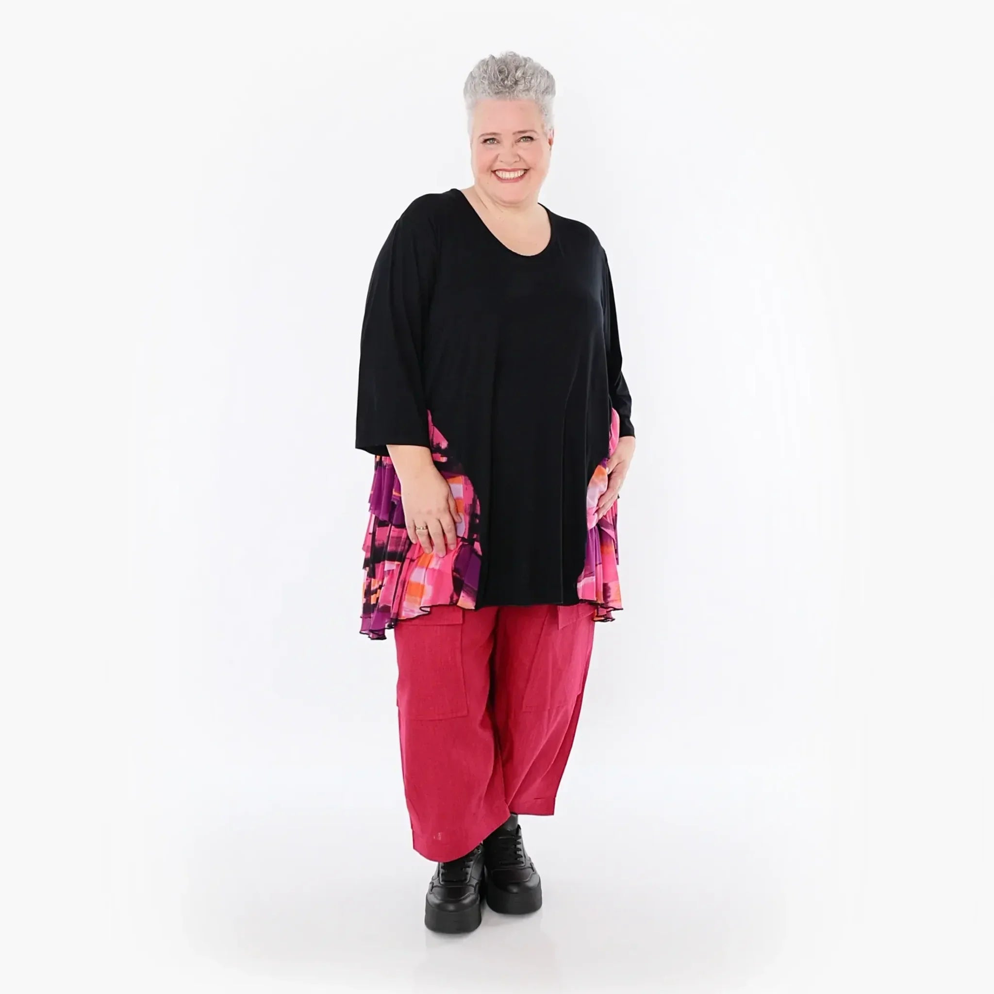 AKH Fashion 6862 Shirt, Schwarz-Multi