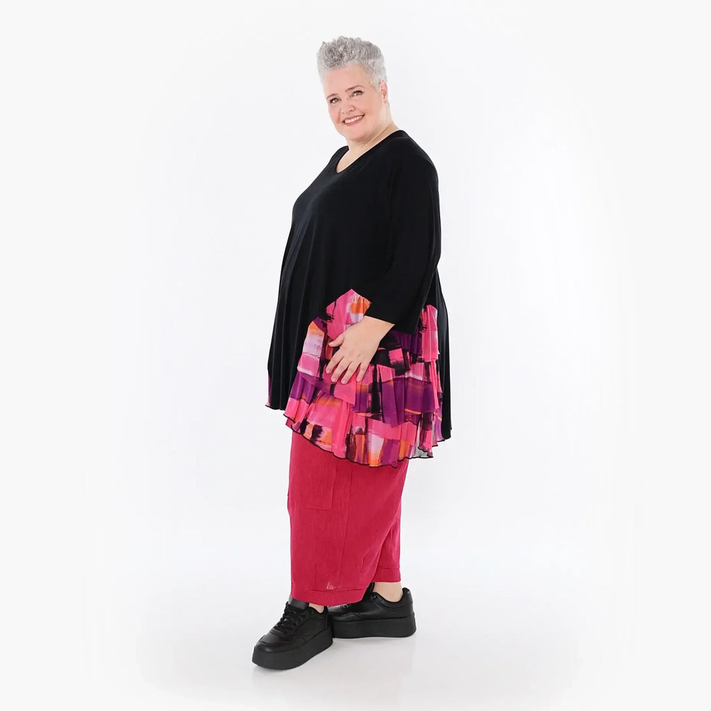 AKH Fashion 6862 Shirt, Schwarz-Multi