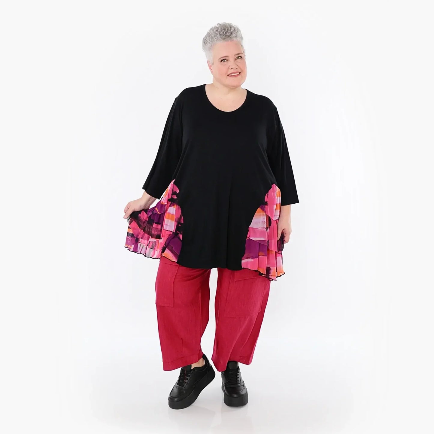 AKH Fashion 6862 Shirt, Schwarz-Multi