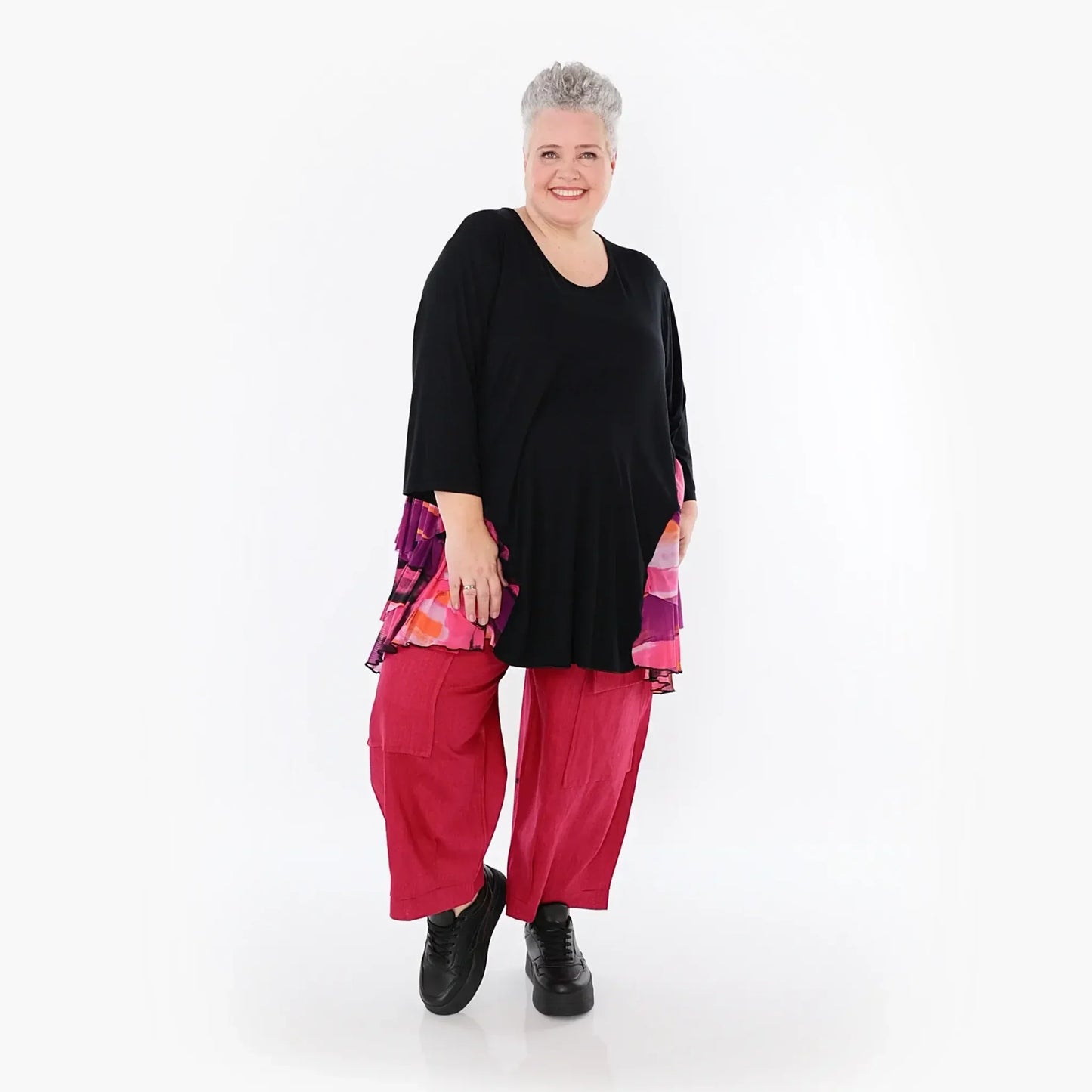 AKH Fashion 6862 Shirt, Schwarz-Multi