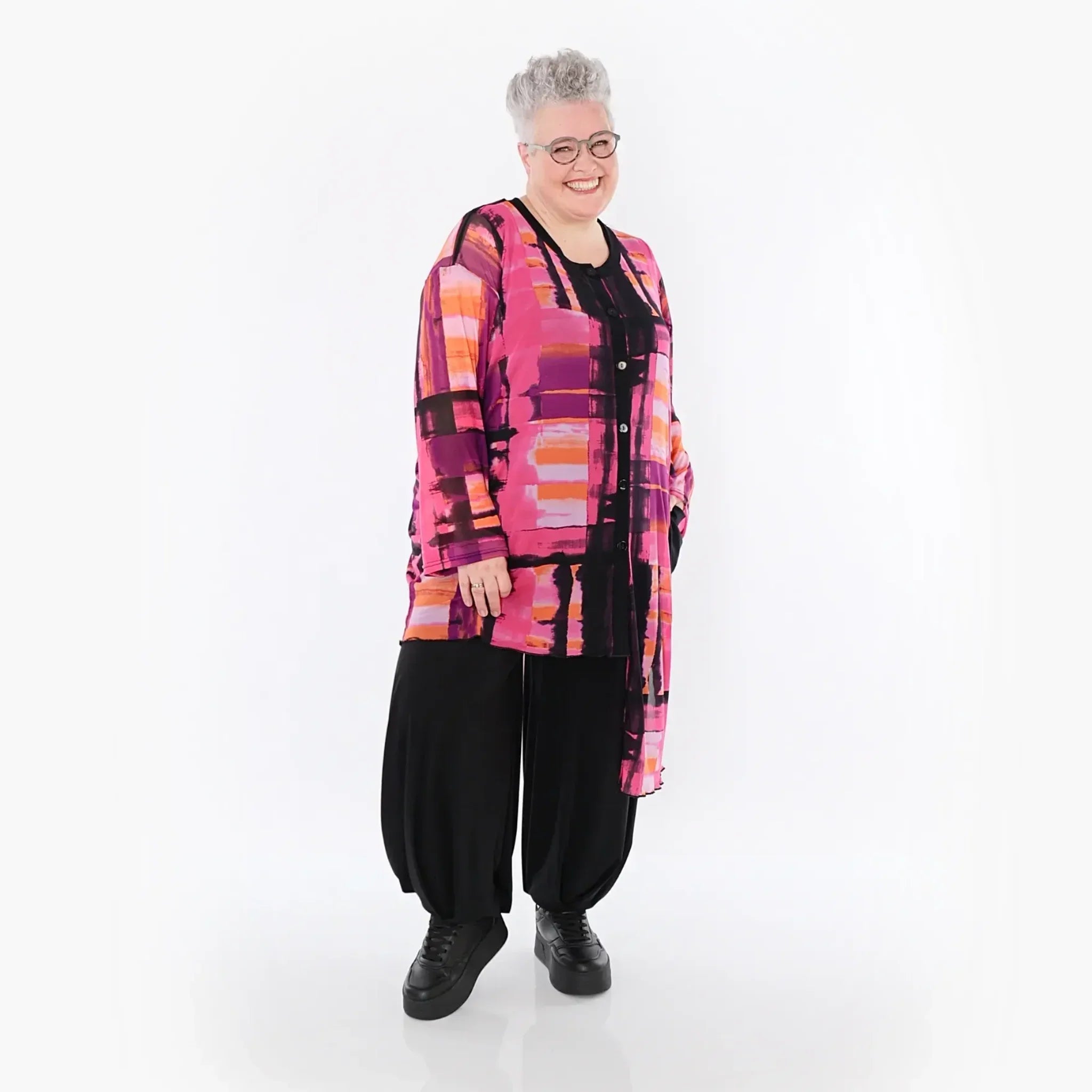 AKH Fashion Bluse 7101 Aquarell, Multicolor