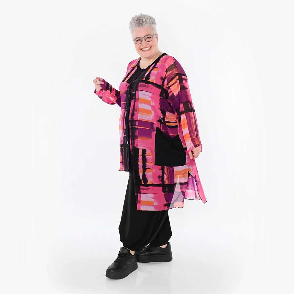 AKH Fashion Bluse 7101 Aquarell, Multicolor