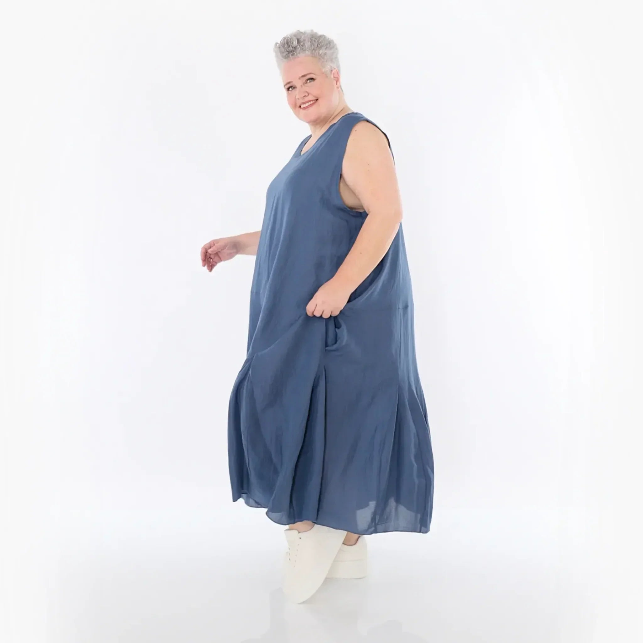 AKH Fashion 6972 Dress, Azure Blue