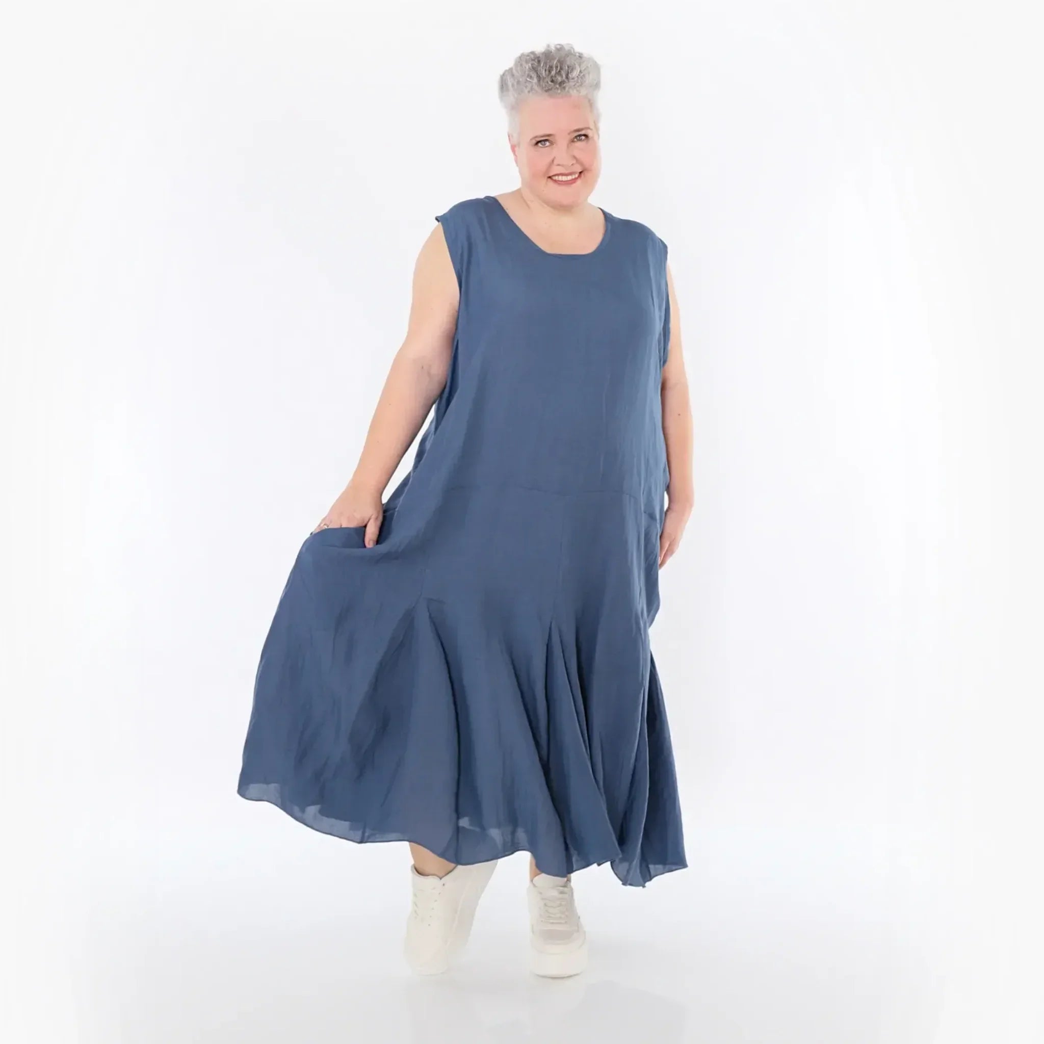 AKH Fashion 6972 Dress, Azure Blue