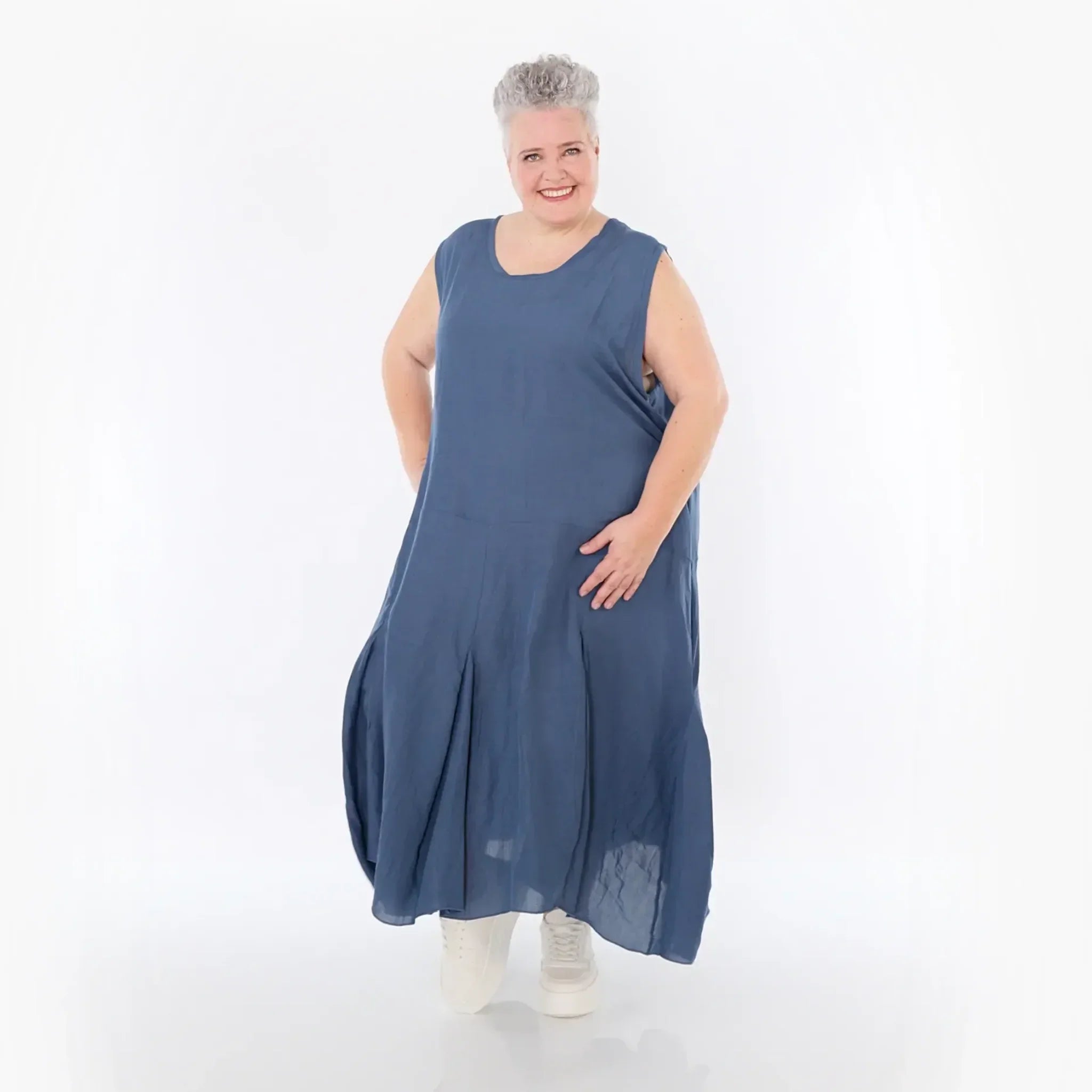 AKH Fashion 6972 Dress, Azure Blue