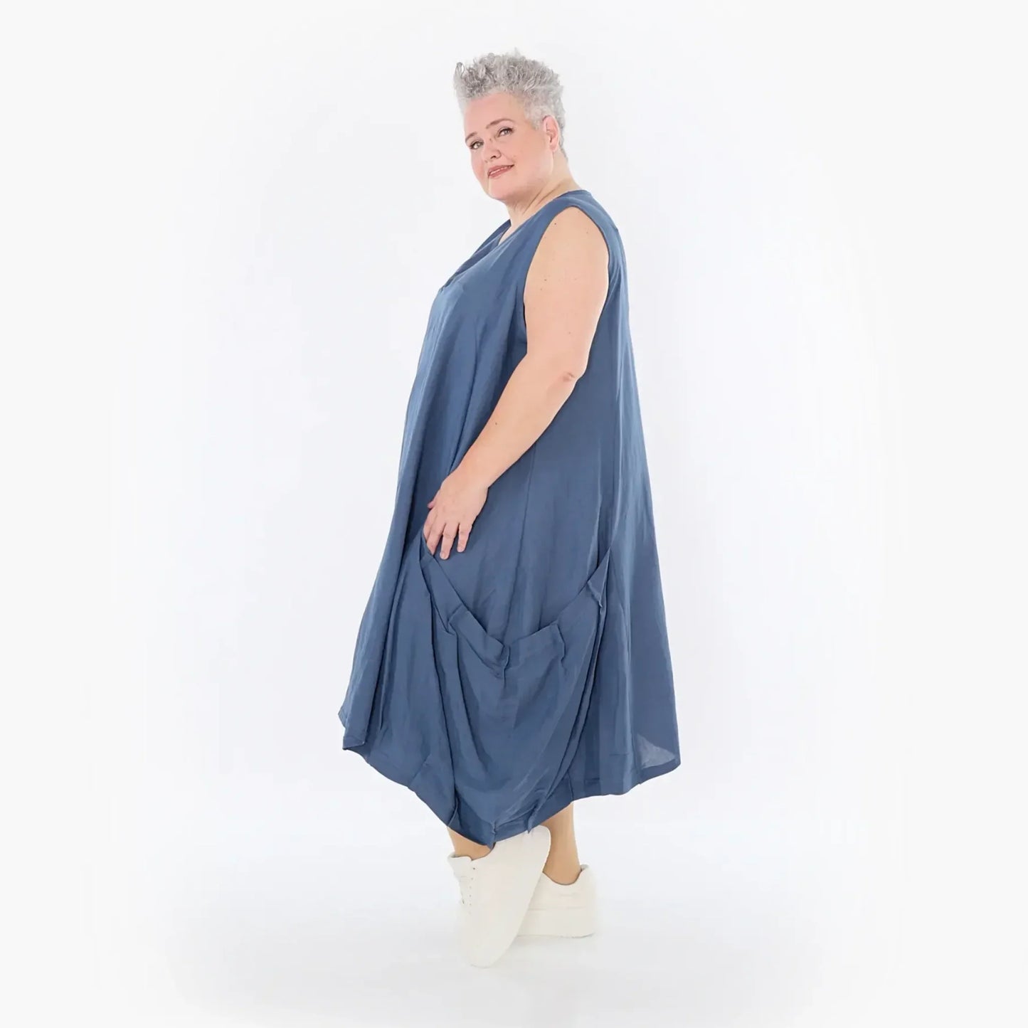 AKH Fashion 7093 Kleid, Azurblau