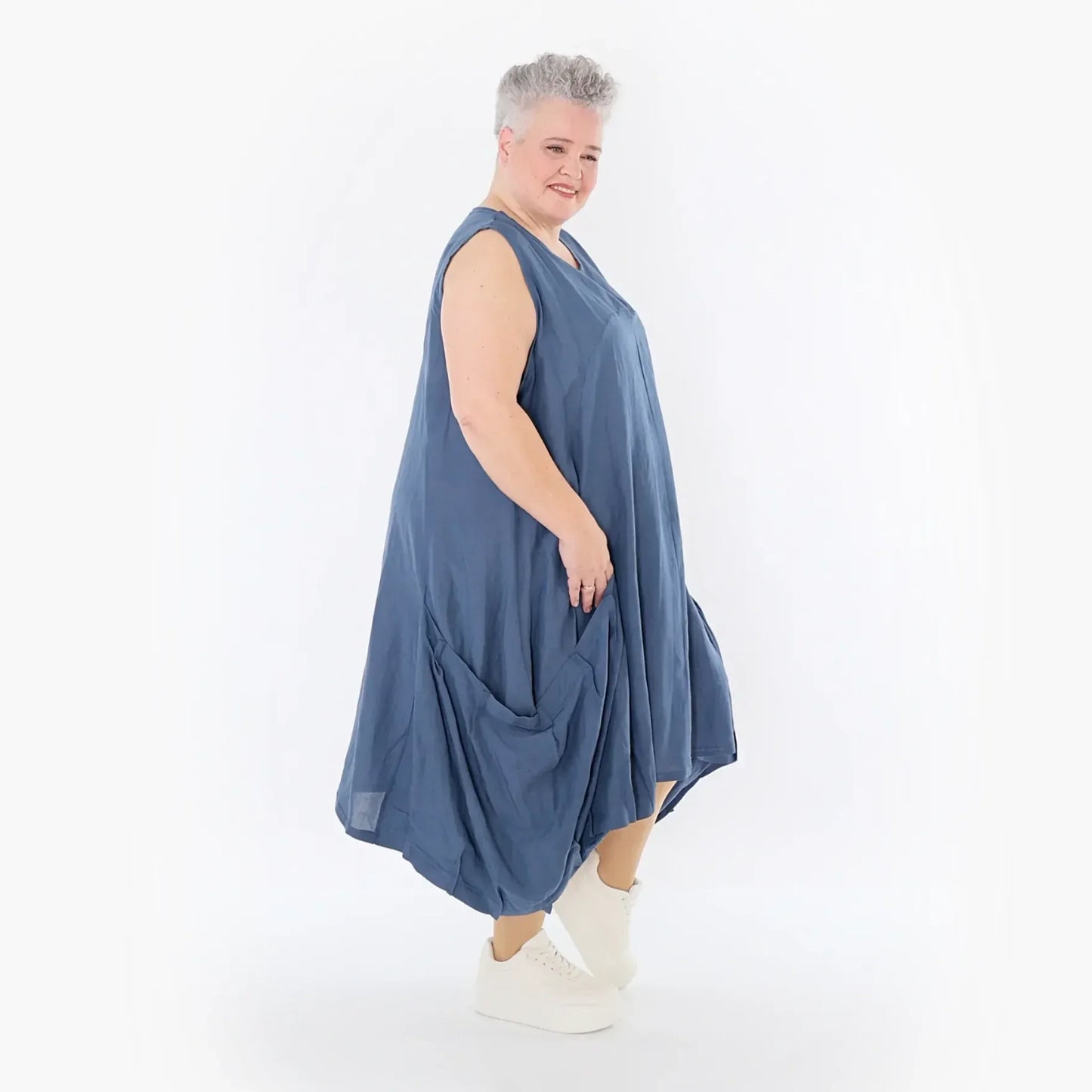 AKH Fashion 7093 Kleid, Azurblau