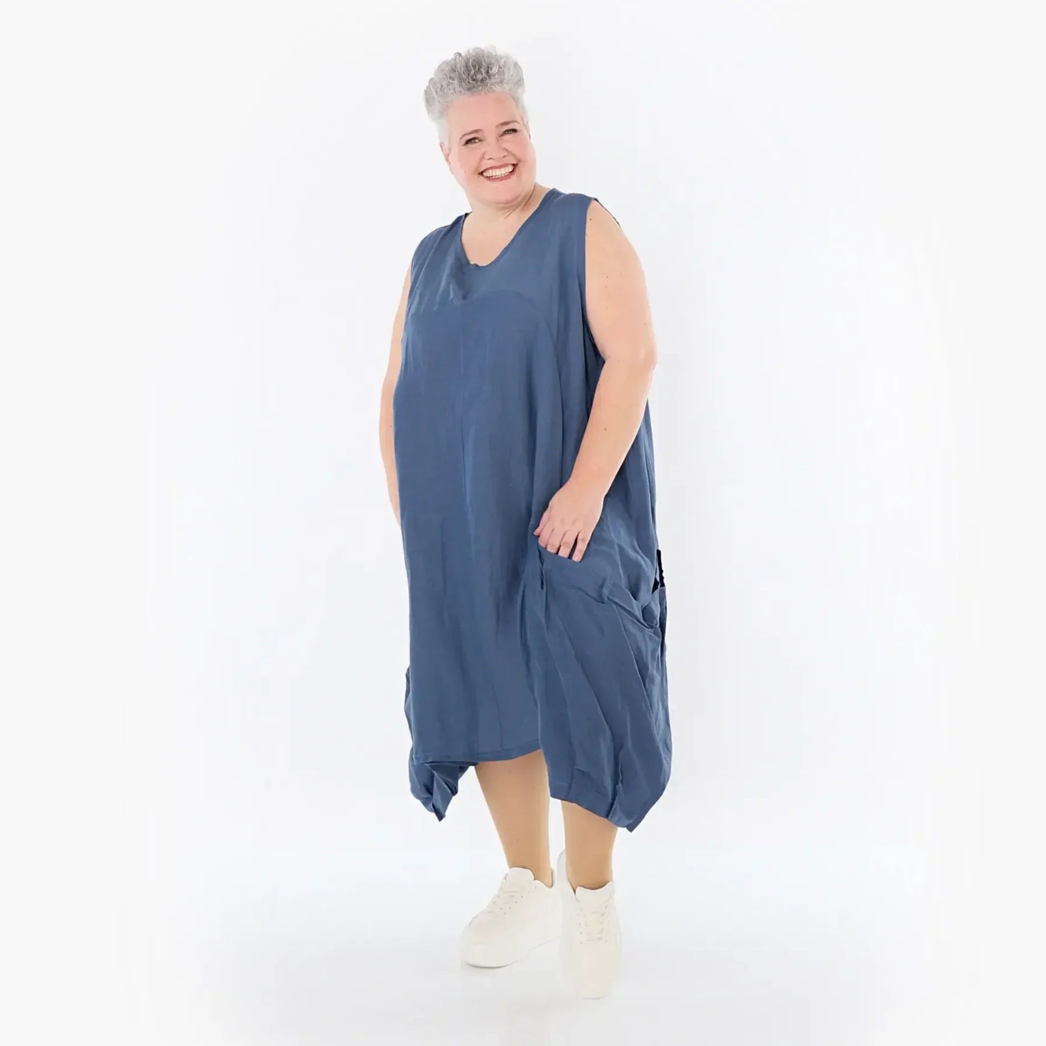 AKH Fashion 7093 Dress, Azure Blue