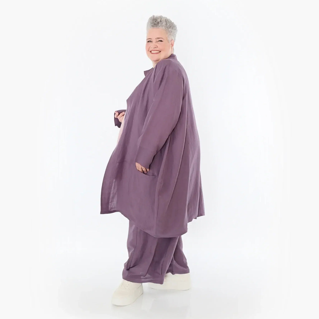 AKH Fashion 7094 Cardigan, Plum