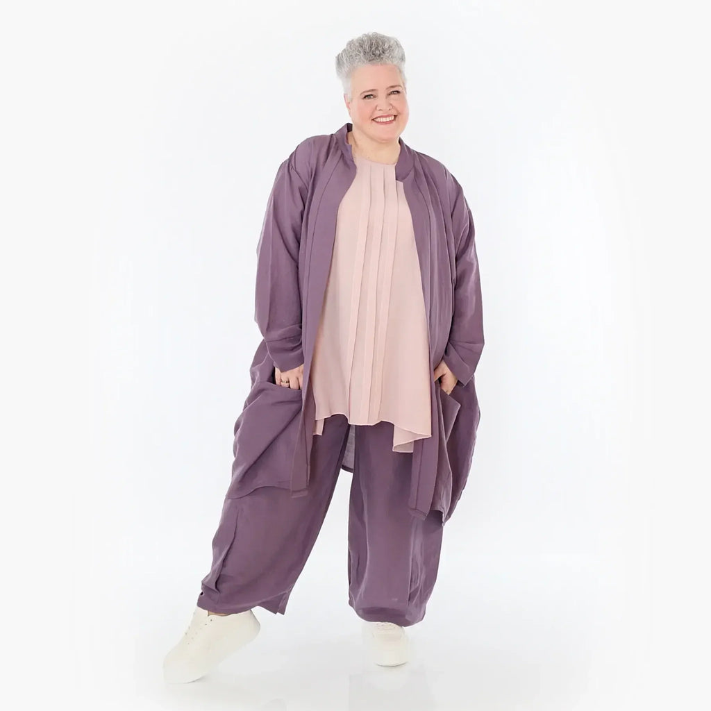 AKH Fashion 7094 Cardigan, Plum