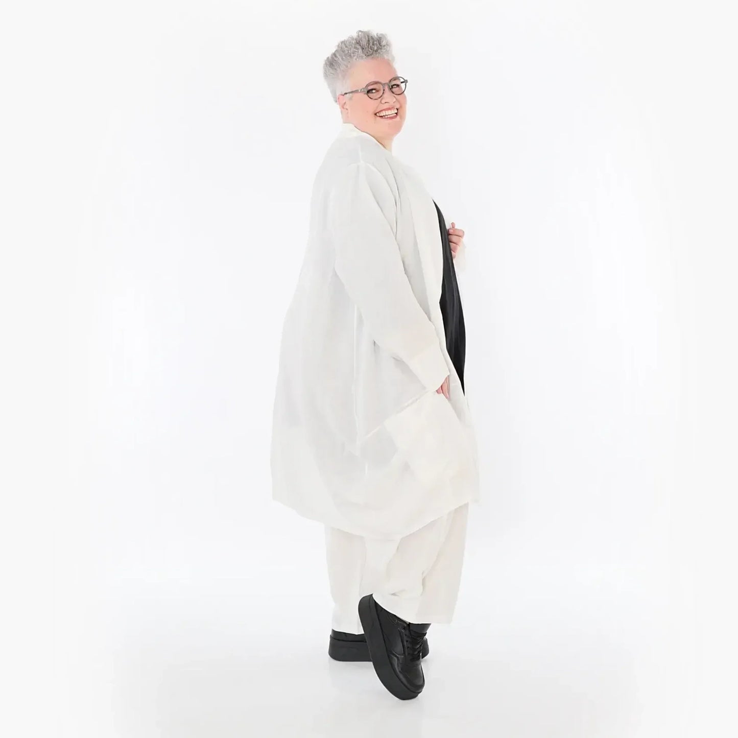 AKH Fashion 7094 Cardigan, Weiß