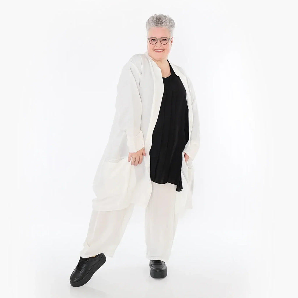 Cardigan AKH Fashion 7094, blanc