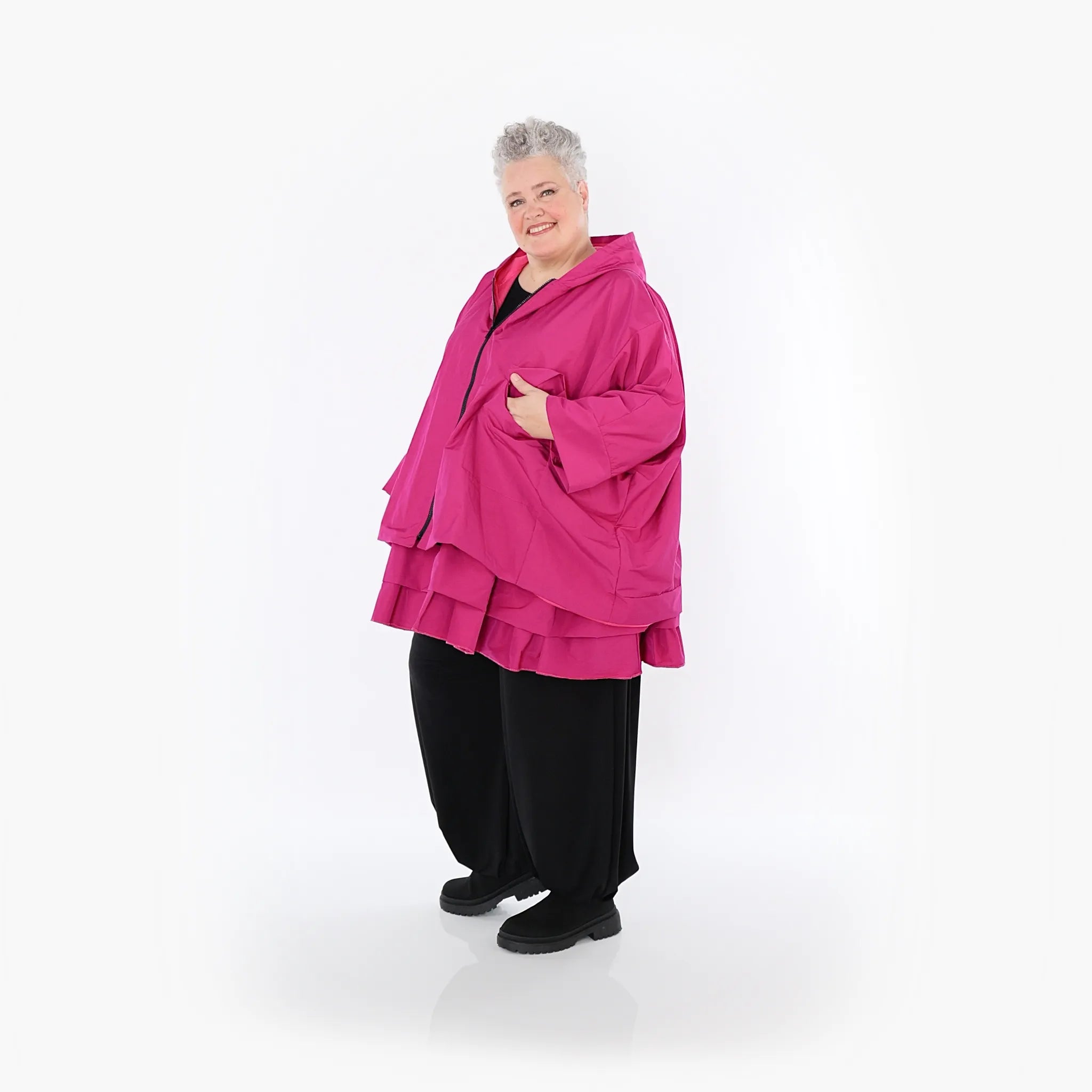 AKH Fashion 7076 Veste Fuchsia