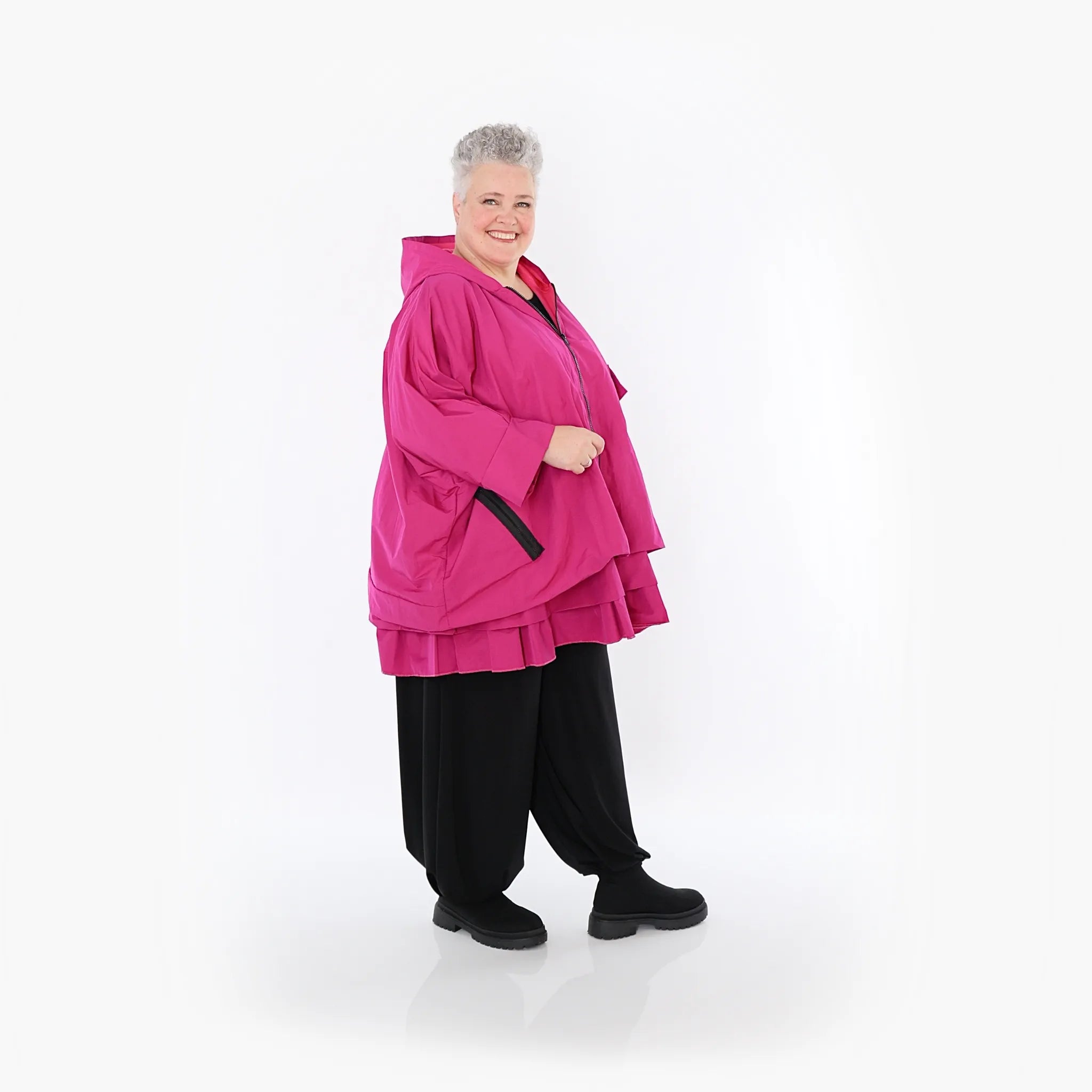 AKH Fashion 7076 Veste Fuchsia