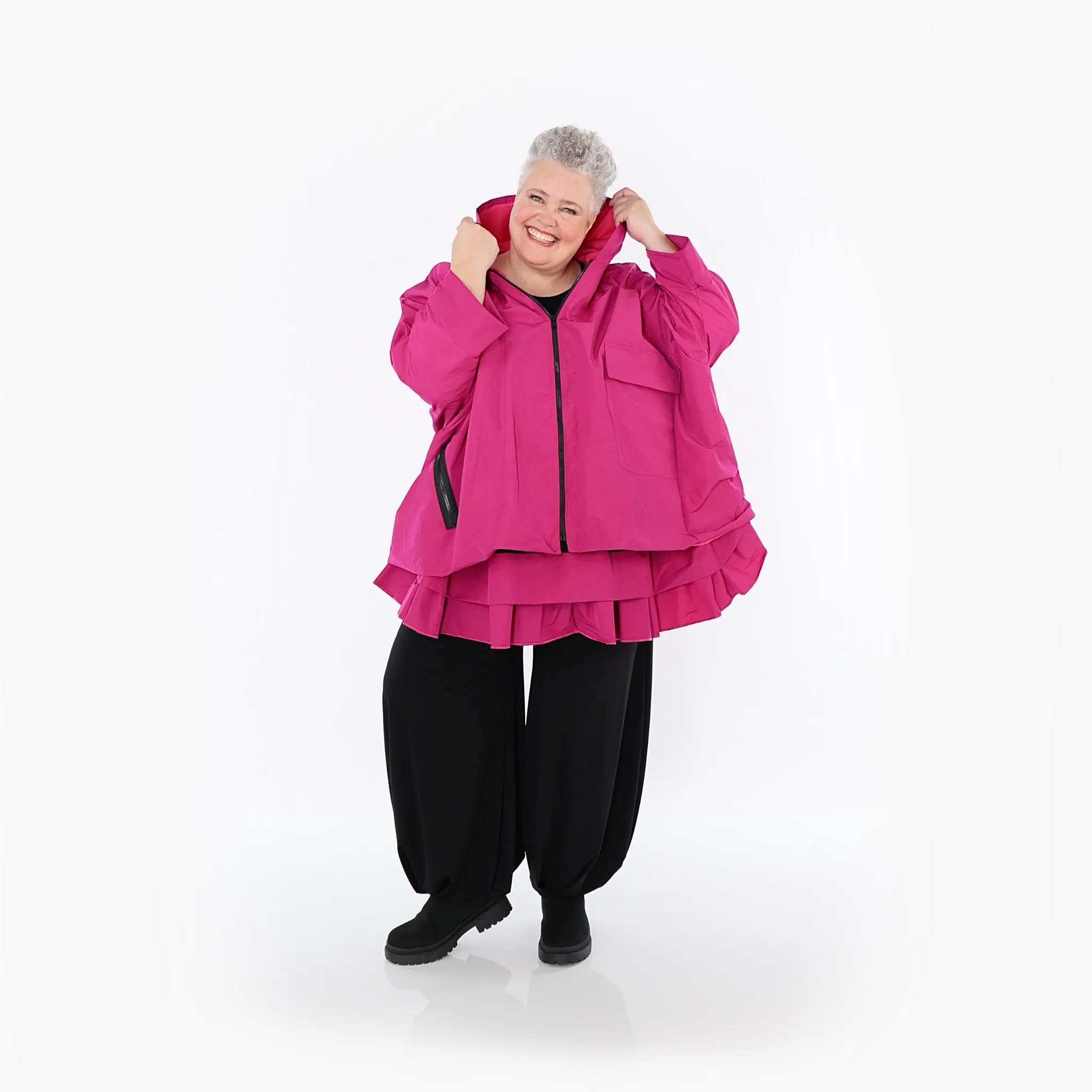 AKH Fashion 7076 Veste Fuchsia