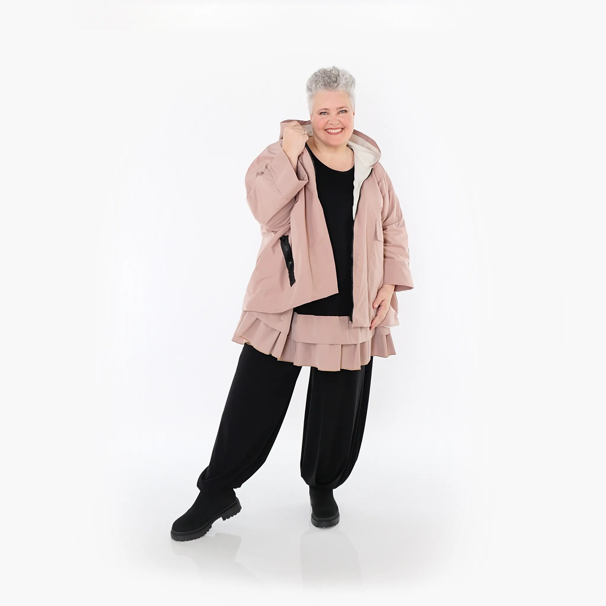 AKH Fashion 7076 Jacket, Mauve