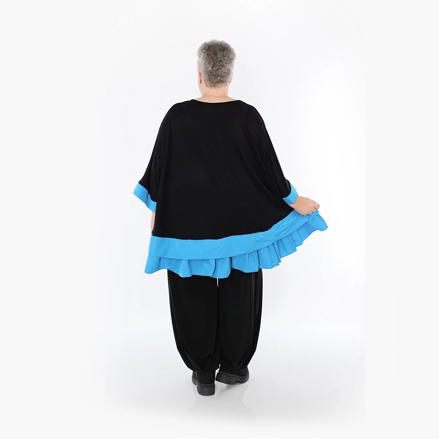 AKH Fashion 7103 Big Shirt, Schwarz-Blau