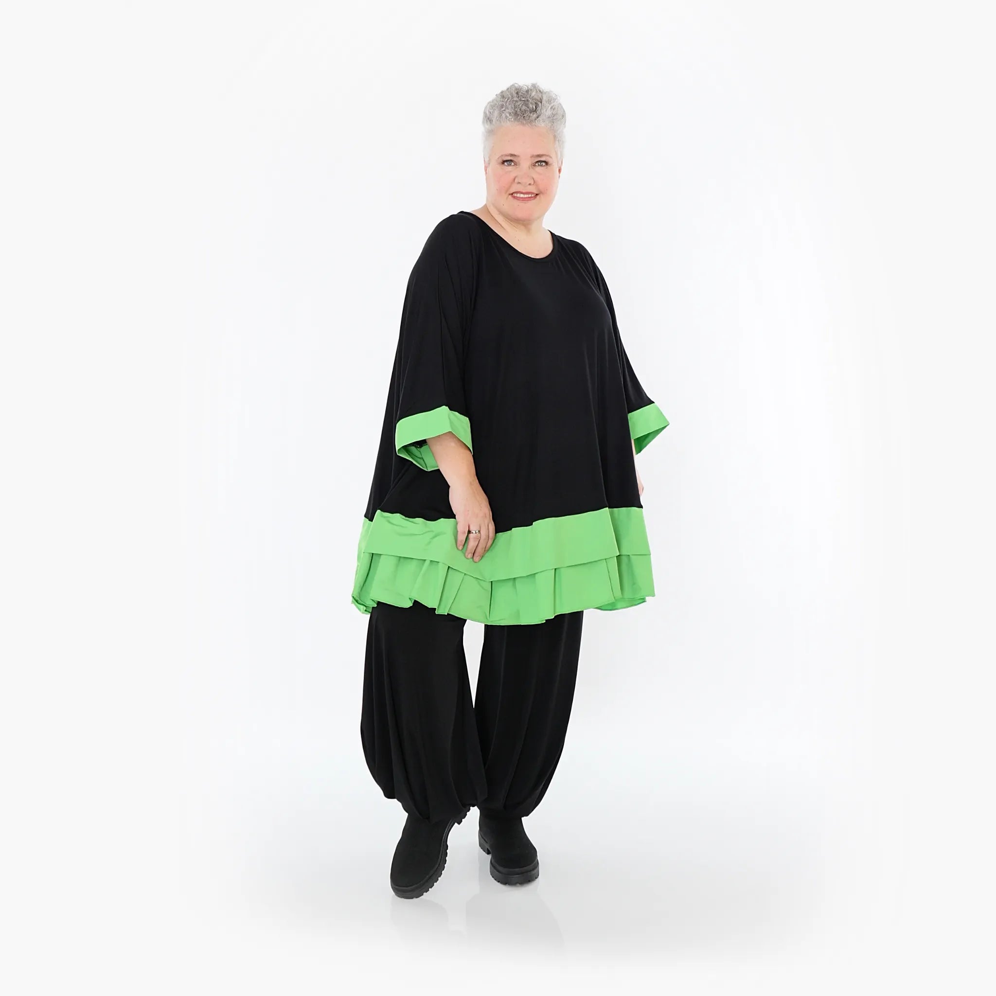 AKH Fashion · Shirt · LoveEcho · 7103 · Schwarz/Grün