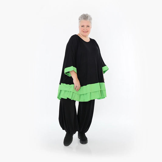 AKH Fashion 7103 Big Shirt, Schwarz-Grün