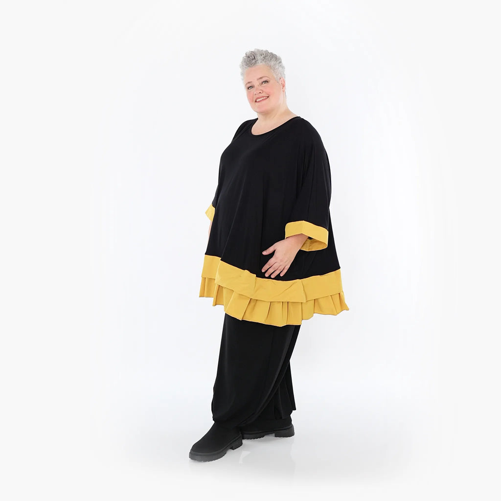 AKH Fashion · Shirt · LoveEcho · 7103 · Schwarz/Honiggelb