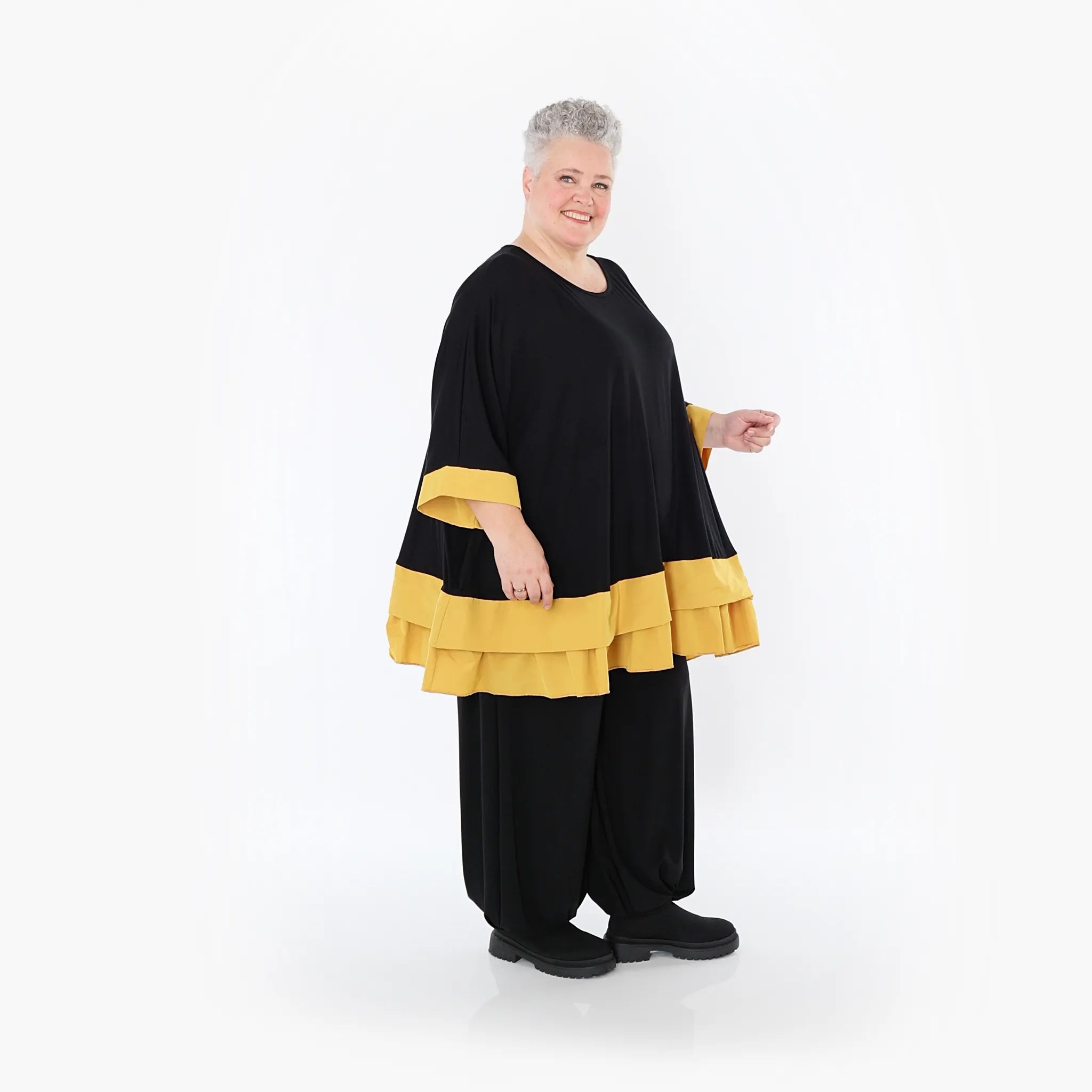 AKH Fashion · Shirt · LoveEcho · 7103 · Schwarz/Honiggelb
