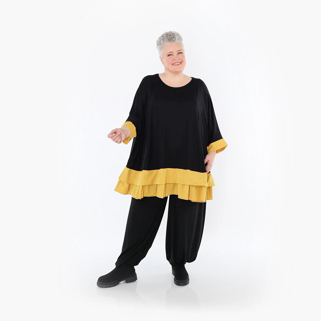 AKH Fashion · Shirt · LoveEcho · 7103 · Schwarz/Honiggelb