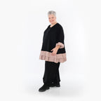 Chemise grande taille AKH Fashion 7103, noir-mauve