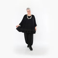 Chemise grande taille AKH Fashion 7103, noire