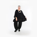 Chemise grande taille AKH Fashion 7103, noire