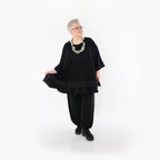 Chemise grande taille AKH Fashion 7103, noire