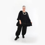 Chemise grande taille AKH Fashion 7103, noire