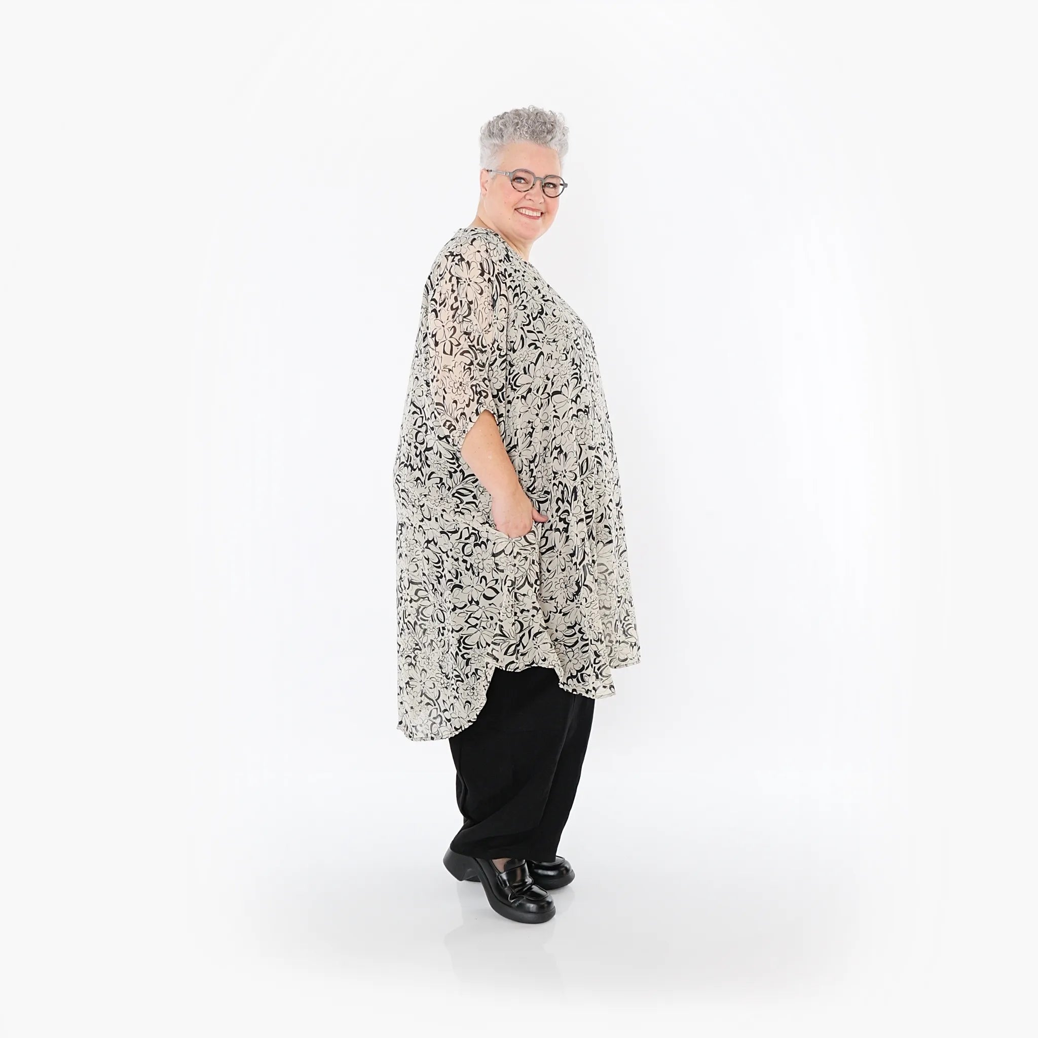 AKH Fashion · Shirt · Jasmin · 2499 · Ecru/Schwarz