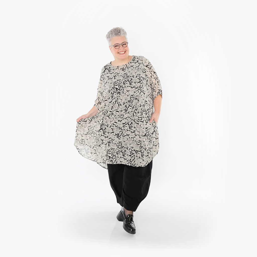 AKH Fashion · Shirt · Jasmin · 2499 · Ecru/Schwarz