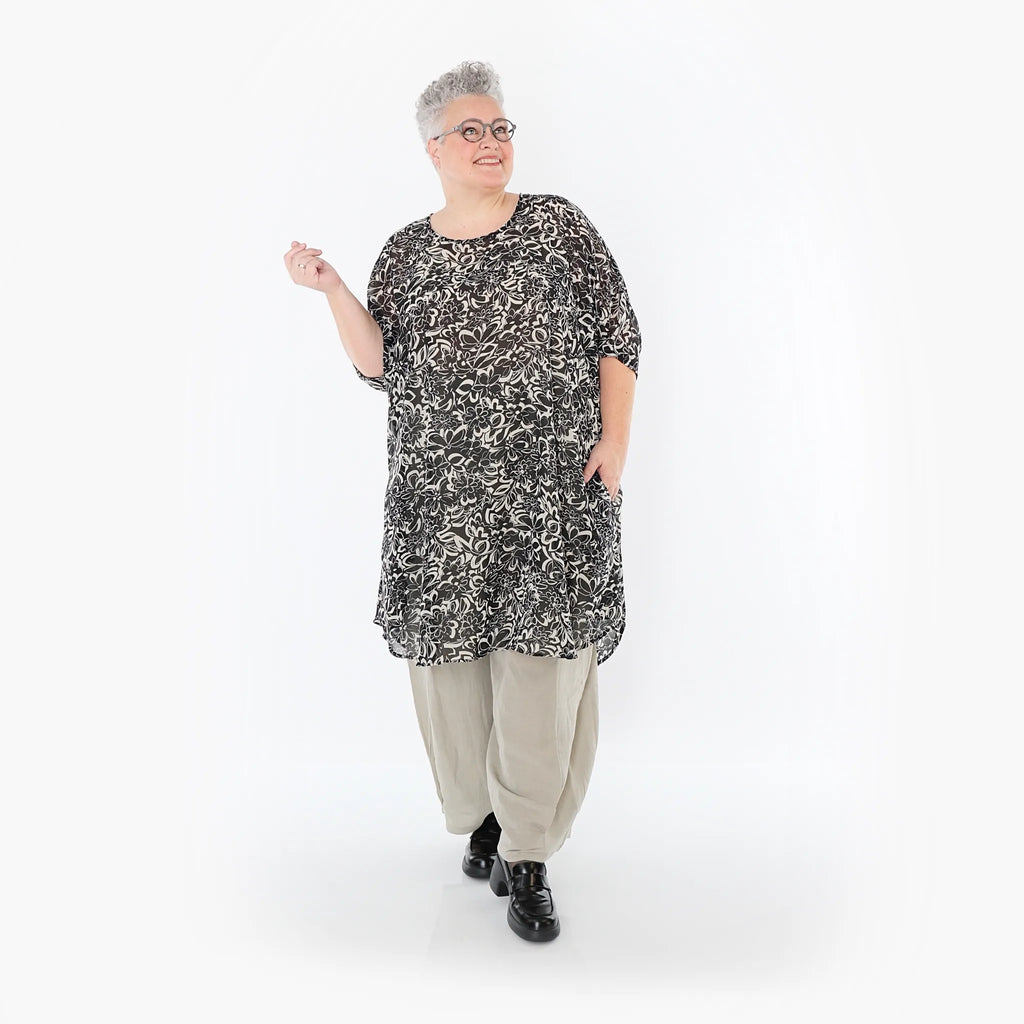 AKH Fashion · Shirt · Jasmin · 2499 · Schwarz/Ecru