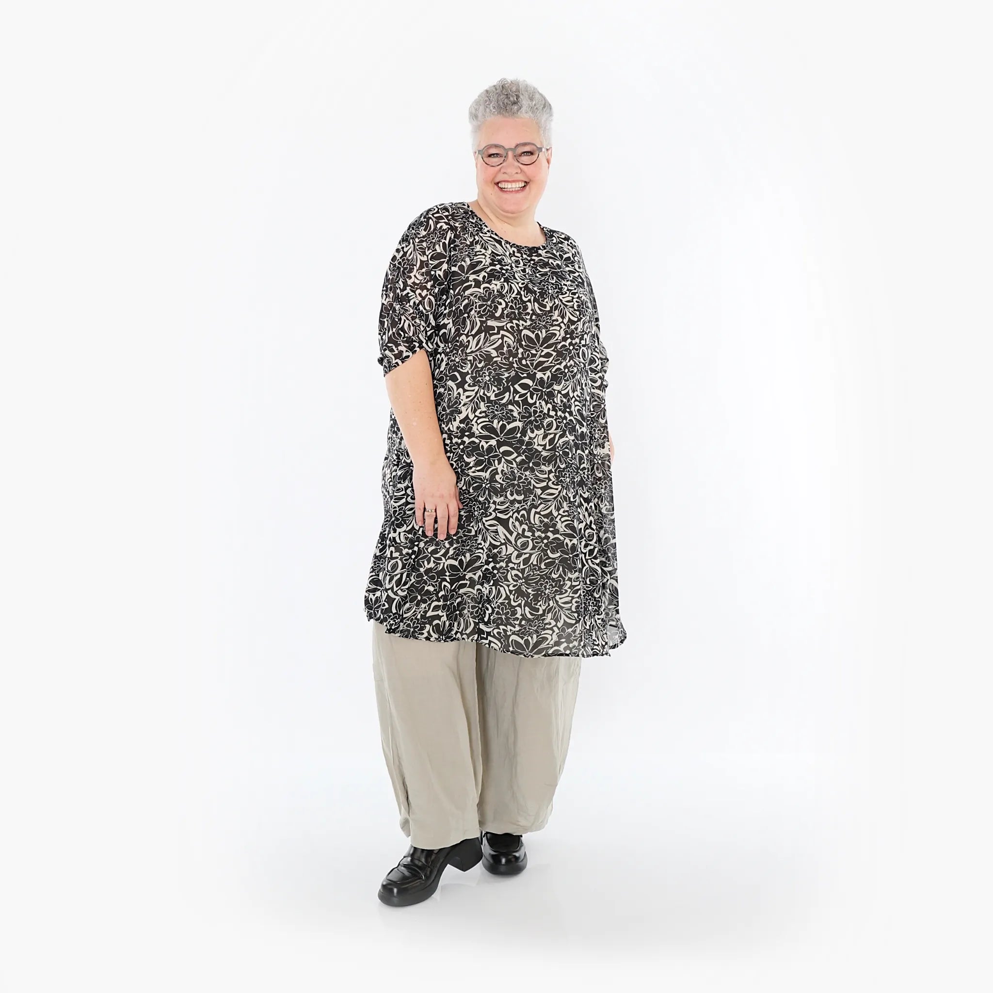 AKH Fashion · Shirt · Jasmin · 2499 · Schwarz/Ecru