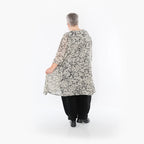Chemise grande taille AKH Fashion 2666, écru-noir