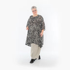 Chemise grande taille AKH Fashion 2666, noir-écru