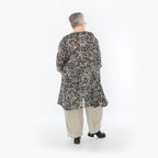 Chemise grande taille AKH Fashion 2666, noir-écru