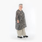 Chemise grande taille AKH Fashion 2666, noir-écru