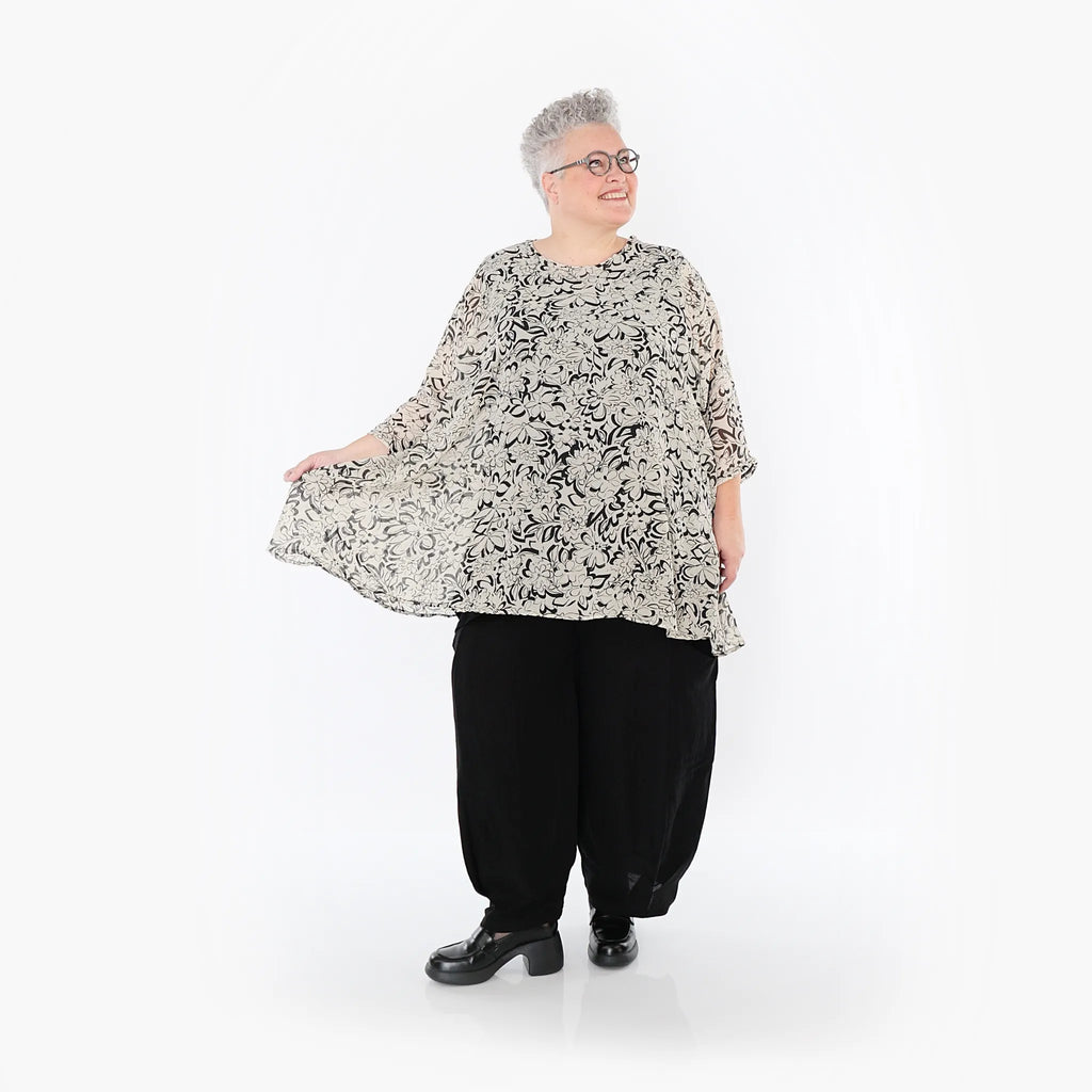 Chemise AKH Fashion 593 Big, écru-noir