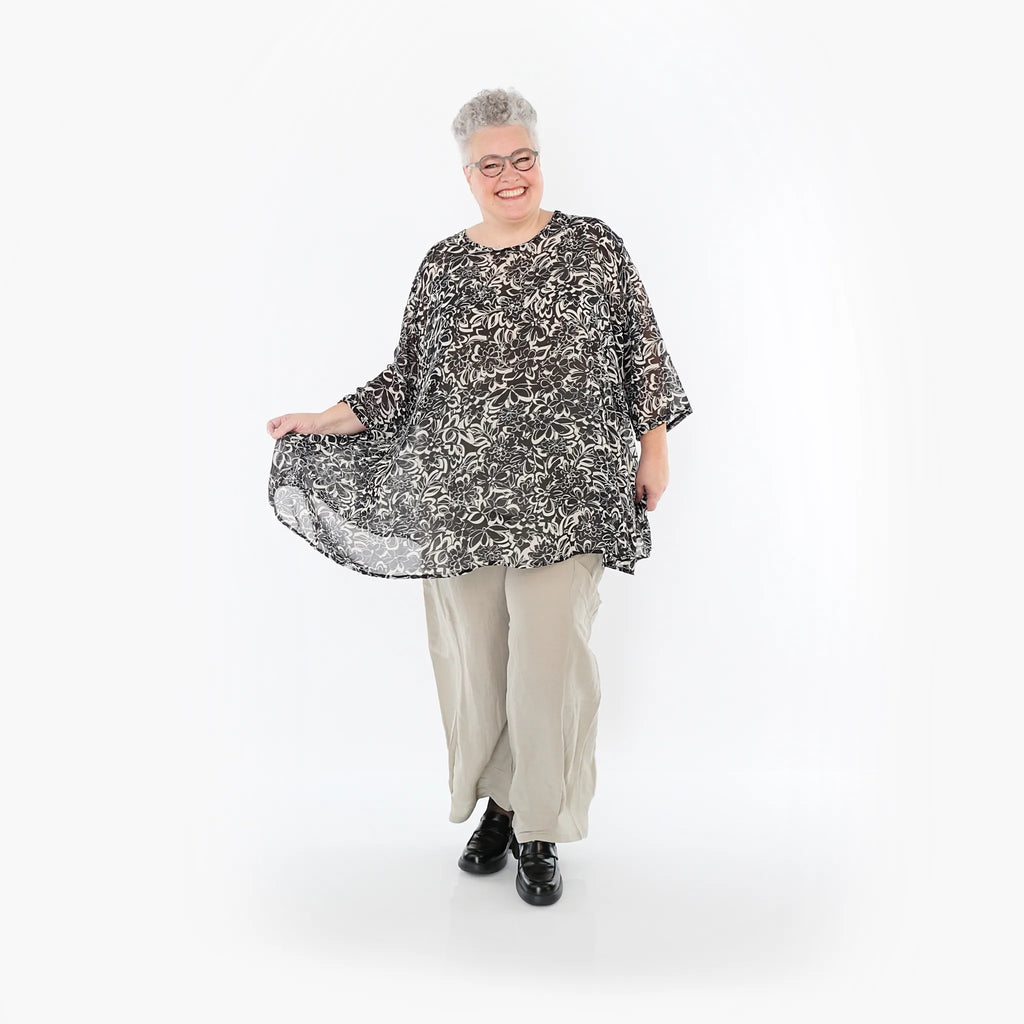 Chemise AKH Fashion 593 Big, noir-écru