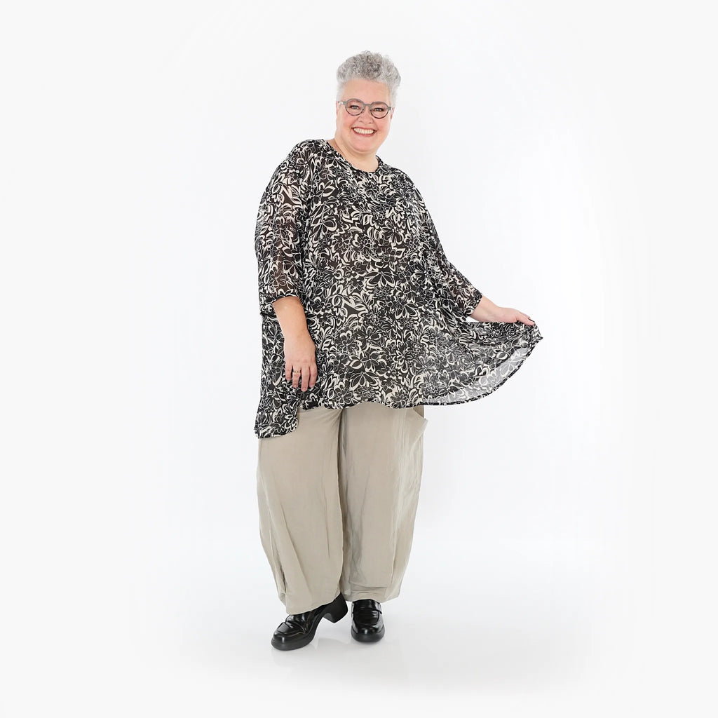 Chemise AKH Fashion 593 Big, noir-écru