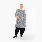 AKH Fashion 2499 Grande chemise, noir et blanc