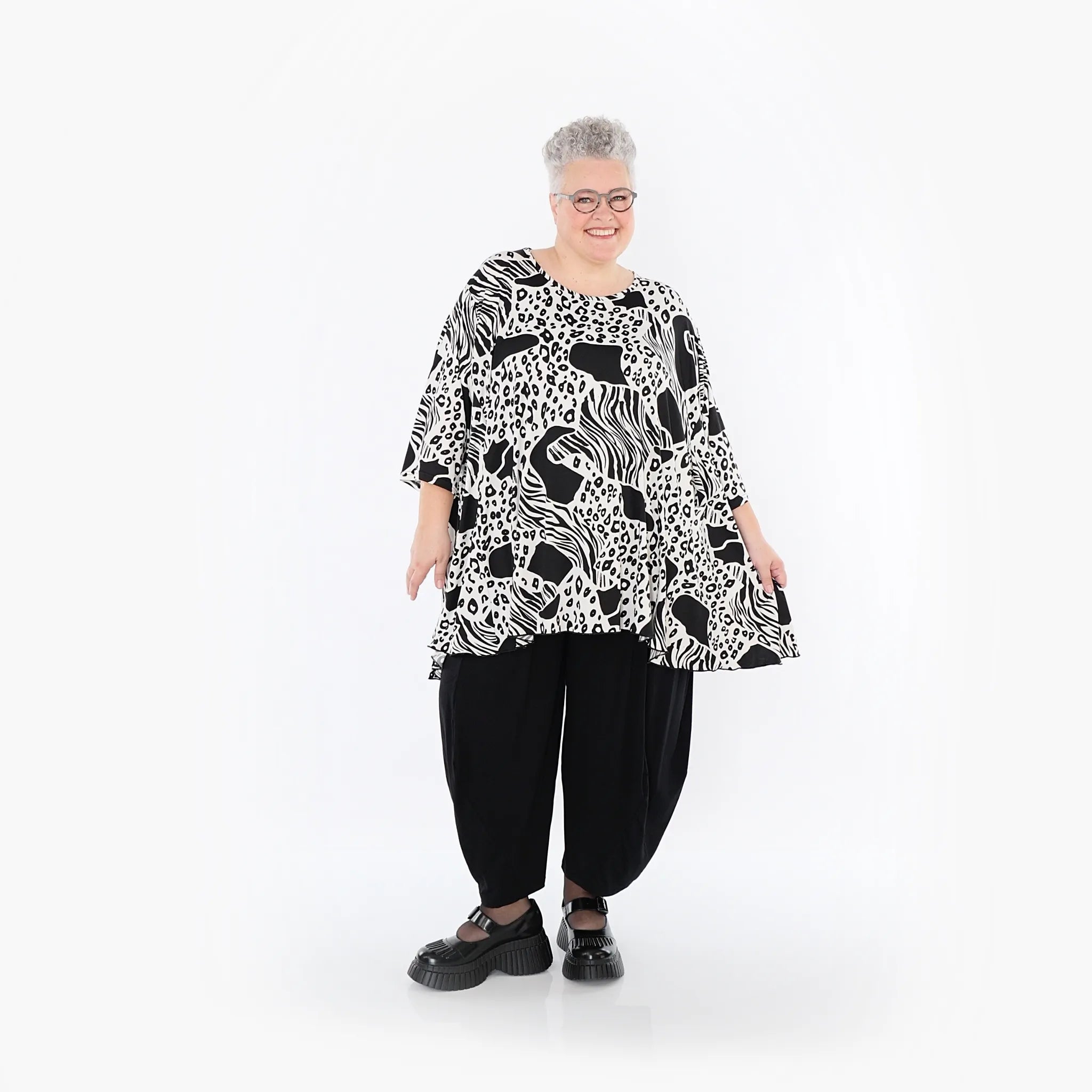AKH Fashion · Shirt · Conny · 593 · Schwarz/Weiß