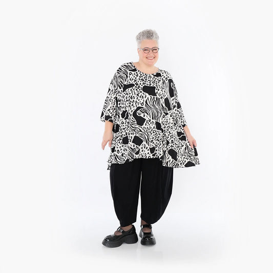 AKH Fashion 593 Big Shirt, Schwarz-Weiß