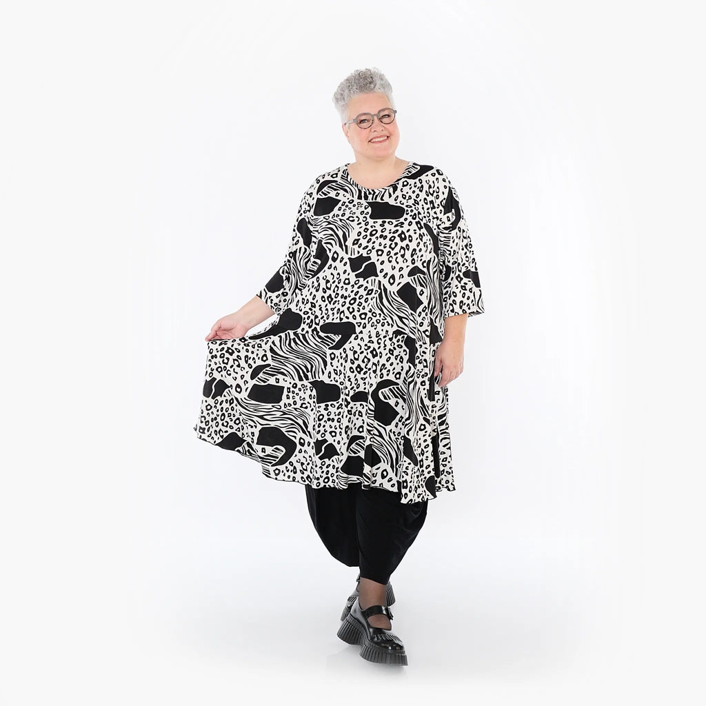 AKH Fashion 6563 Big Shirt, Schwarz-Weiß